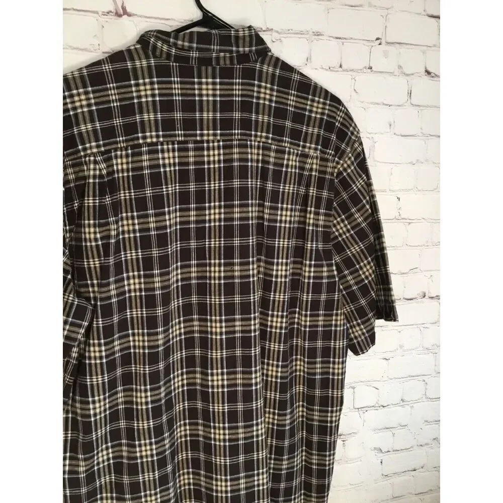 Carhartt Vtg Shirt Mens Large Tall Short Sleeve Button Down‎ Relaxed Fit